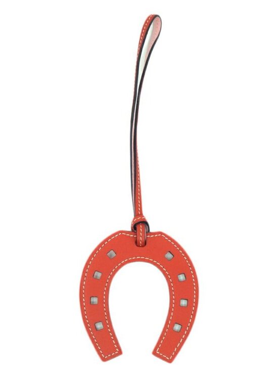 Hermes Padlock Cheval Horseshoe Pink Orange Leather Strap Bag - Picture 2 of 10